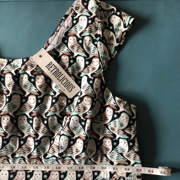 ModCloth Retrolicious Owl Fit & Flare Pinup Dress - Picture 7 of 8